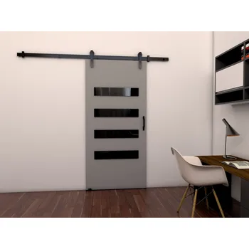 Interiérové dveře Posuvné interiérové dveře BUSHLAND 6 - 96 cm, šedé