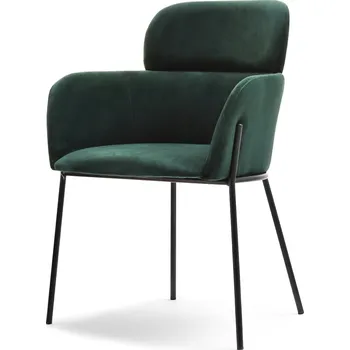 Jídelní židle Čalouněná jídelní židle ELIZARA - zelená / černá