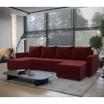 Sedací souprava do U EDITH - vínově červená