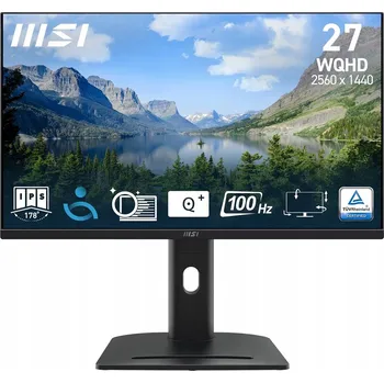Monitor 27" monitor MSI PRO MP275QPG 2560 x 1440 (WQHD) IPS 100 Hz