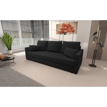 Pohovka Trojmístná rozkládací pohovka KLAVERA 1 - černá 2