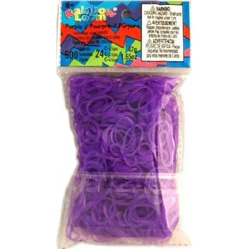 kreativní sada RAINBOW LOOM gumičky FIALOVÉ průhledné