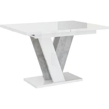 Jídelní stůl Rozkládací jídelní stůl ANDREJ - bílý lesk / beton