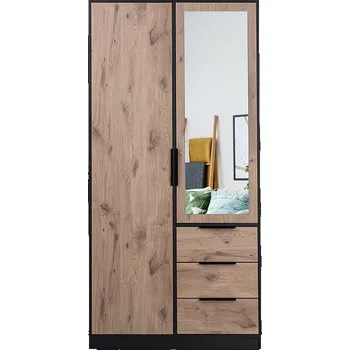 Šatní skříň Šatní skříň 100 SAIDA - černá / dub viking