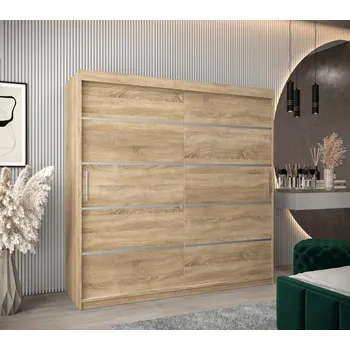 Šatní skříň Šatní skříň ENNI - šířka 200 cm, dub sonoma