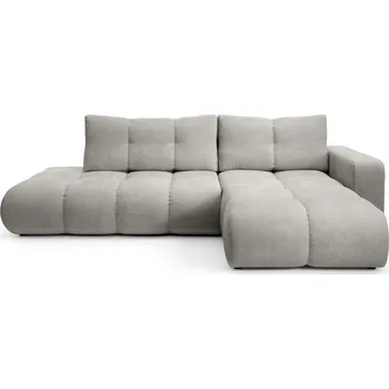 Sedací souprava Rozkládací sedačka s úložným prostorem TRURO 1 - stříbrná, pravý roh