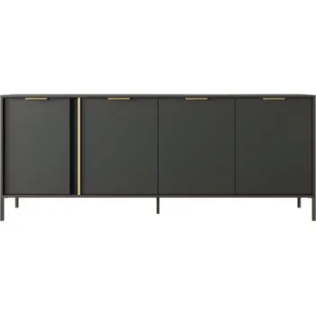 Komoda Široká komoda s dvířky HARTSELE - antracitová