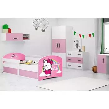Dětská postel Dětská postel s úložným prostorem bez matrace 80x160 KOČKA 1 - bílá