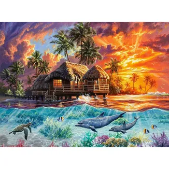 Diamantové malování Diamantové malování/Homfun - Dovolenkový ráj