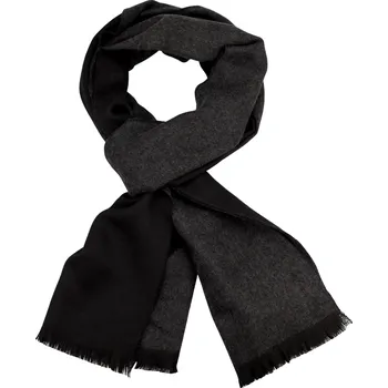 Šála Černo šedá pánská šála s blokovým vzorem