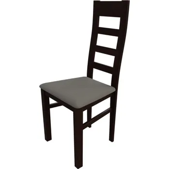 Jídelní židle Kuchyňská židle MOVILE 25 - ořech / šedá ekokůže