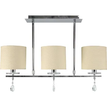 Moderní závěsné osvětlení nad jídelní stůl ESTERA - 3xE14, 40W, chromované / bílé