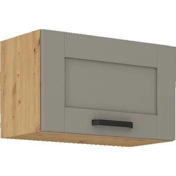 Kuchyňská linka Digestořová skříňka LAILI - šířka 60 cm, světle šedá / dub artisan