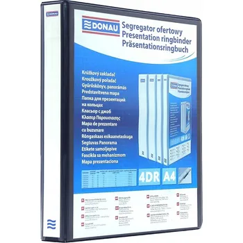 Prezentační pořadač A4/4 kroužky/20 mm černý