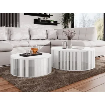 Konferenční stolek VENETI TANTOS 75x30x75 cm Dřevotříska Bílá