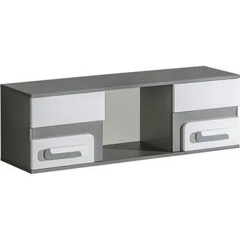 police Závěsná police CHOCHO - antracitová / bílá