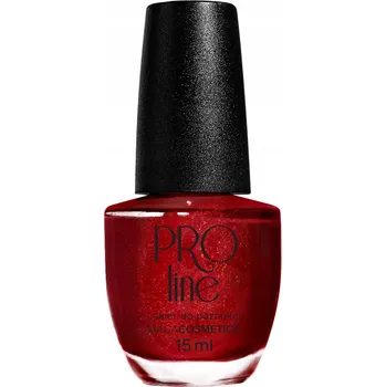 Lak na nehty Červený lak na nehty s perleťovým třpytem, klasický lak Proline 100