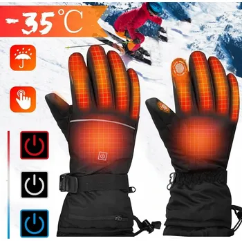 Moto rukavice VYHŘÍVANÉ RUKAVICE, ZIMNÍ, MOTOCYKLOVÉ RUKAVICE S VYHŘÍVÁNÍM, 3 REŽIMY, OMYVATELNÉ