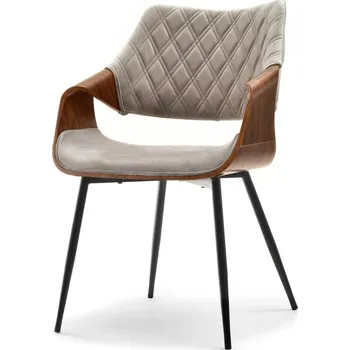 Jídelní židle Designová jídelní židle NENET - ořech / béžová / černá