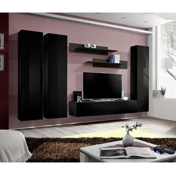 Obývací stěna Stěna do obývacího pokoje FREYA 1 - černá