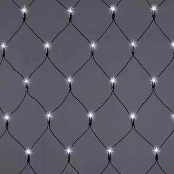 Vánoční světelná síť Vnitřní světelná síť, 2m*1m, 160 LED, studená bílá, 8 programů