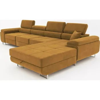 Sedací souprava Rohová sedací souprava ANDREA MAXI - žlutá, pravá