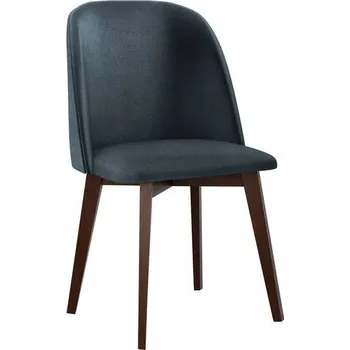 Jídelní židle Čalouněná kuchyňská židle AFTON 5 - ořech / modrá
