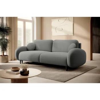 Pohovka Rozkládací dvousedák s úložným prostorem MORDEN - ocelový šedý