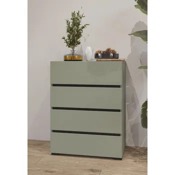 Komoda Komoda se šuplíky GLENROSE - zelená / černá