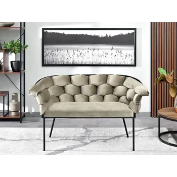 Pohovka Designové křeslo BARTOL - pískové / černé