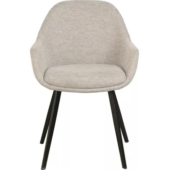 Jídelní židle Čalouněná jídelní židle SAGHAR - světle béžová / černá