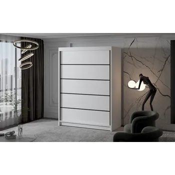 Šatní skříň Dvoudveřová šatní skříň NICA - šířka 150 cm, bílá