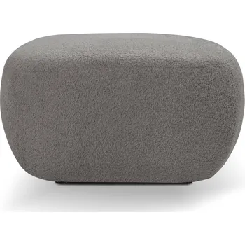 Taburet Čalouněný taburet kostka COBOURG - ocelový šedý