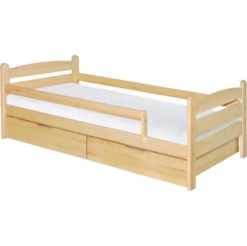Dětská postel Jednolůžková postel 90x200 GASTON se šuplíky - borovice