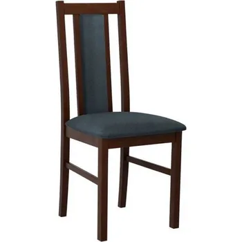 Jídelní židle Čalouněná židle do jídelny EDON 14 - ořech / modrá