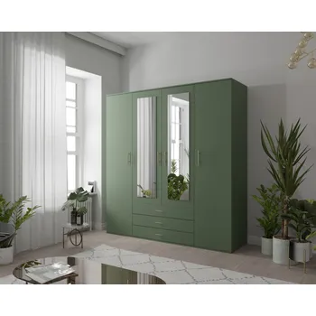 Šatní skříň Čtyřdveřová šatní skříň 200/58 JONELA - zelená