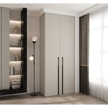 Šatní skříň Šatní skříň s policemi 100/50 LORENA 3 - kašmír / černá