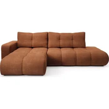 Sedací souprava Rozkládací sedačka s úložným prostorem TRURO 1 - cihlová, levý roh