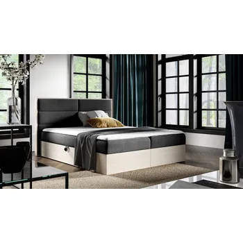Postel Kontinentální postel 180x200 CHANTELLE 5 - nordic teak / grafitová + topper ZDARMA