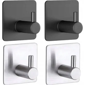 Věšák Háček bez vrtání Verk Group černý, stříbrný