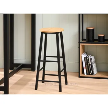 Barová židle Barová stolička NAIRA - dub / černá