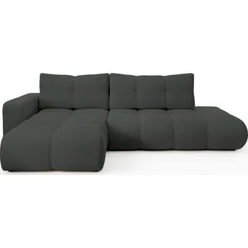 Sedací souprava Rozkládací sedačka s úložným prostorem TRURO 1 - grafitová, levý roh