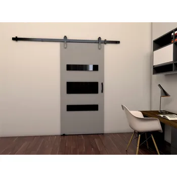 Interiérové dveře Posuvné dveře BUSHLAND 4 - 86 cm, šedé