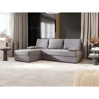 Sedací souprava Rozkládací rohová sedačka ADELINDE - světle šedá, levý roh