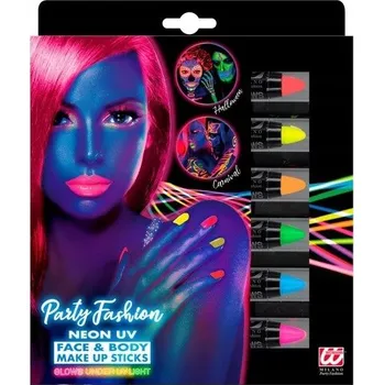 Vrták SADA 6 SVÍTÍCÍCH KREDEK DO TMA NEON UV