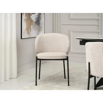 Jídelní židle Jídelní židle DESERY - tmavá krémová / černá