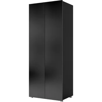 Šatní skříň Dvoudvéřová šatní skříň CONNOR - šířka 80 cm, černá
