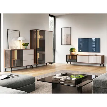 Obývací stěna Sestava do obývacího pokoje TOUDI - bella noce / kašmír