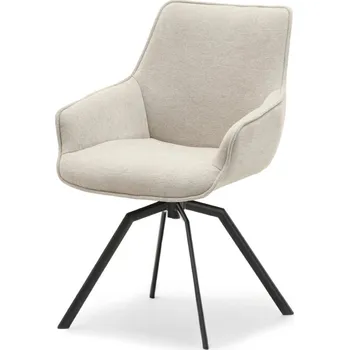 Jídelní židle Otočná jídelní židle MILAGROS - béžová / černá