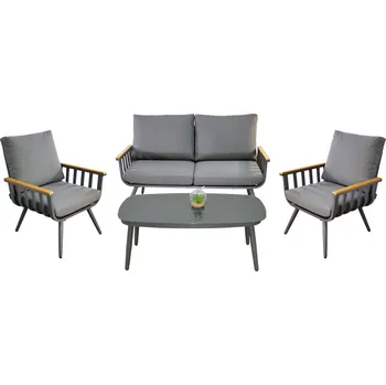 Zahradní sestava Sestava zahradního nábytku KARINE - šedá